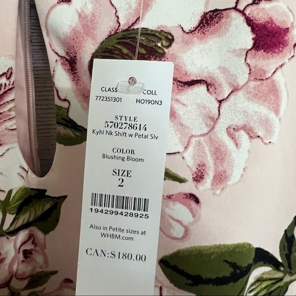 White House Black Market size 2 Petal-Sleeve Shift Dress
STYLE: 570278614 NWT - Picture 12 of 16